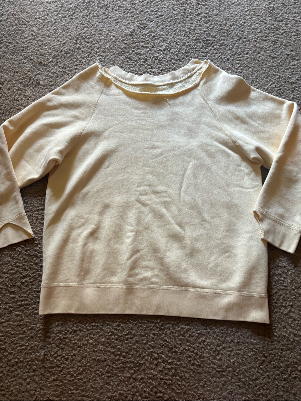 Nili Lotan Luka Scoop Neck Sweatshirt in Yellow Size Small